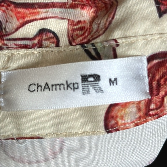 Funky Threads - Tan Mushroom Shirt - Casual Button Down - XL - Picture 7 of 8